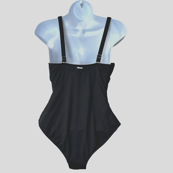 Sea Level Basket-Weave Multiway Straps One Piece Swimsuit Black Women 6 NWOT - Picture 3 of 11